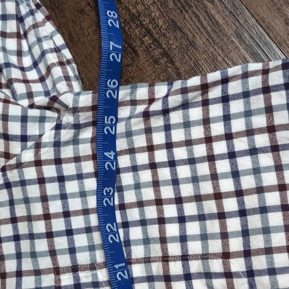 Barbour Barrell Classic Plaid Long Sleeve Button Down Size XL Corduroy Flip Cuff - Picture 8 of 9